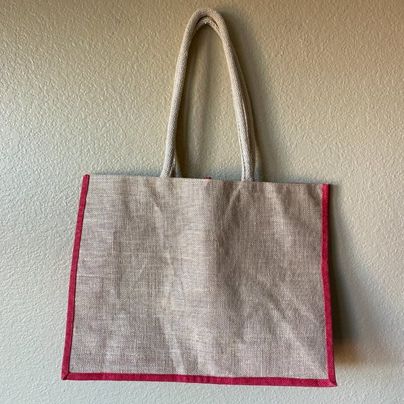 Spelman College Class of 2022 Burlap Shoulder Tote Eco Friendly Shopping Bag - Picture 8 of 14